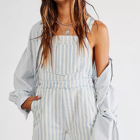 **LAST 1** Rolla's Original Overalls High Rise Straight in Sky Stripe Size 29 - Picture 3 of 12